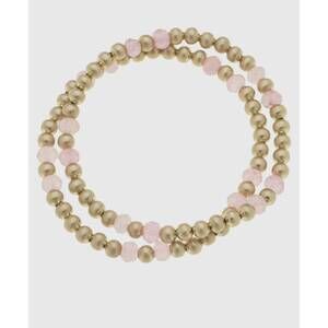 NEW CANVAS STYLE women's stretch bracelet in light pink gold